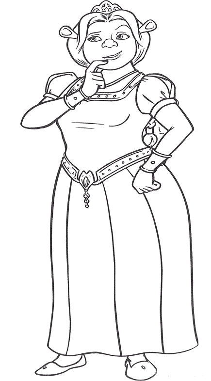 coloriage la princesse de shrek